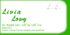 livia lowy business card